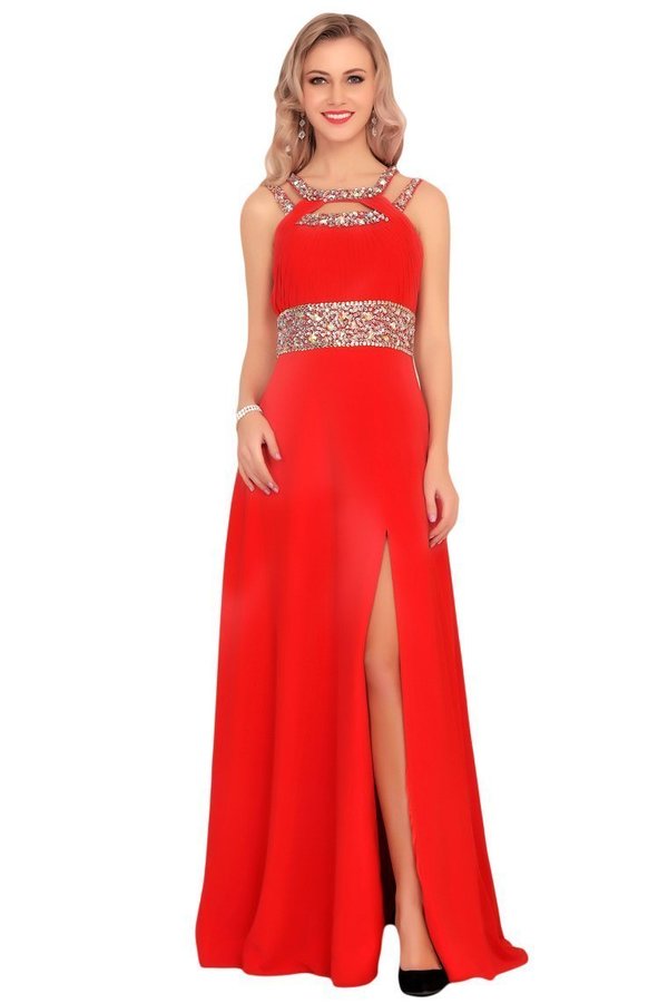 2022 New Arrival Scoop Prom Dresses A Line Chiffon With P1N2XBGS