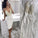 Mermaid Spaghetti Straps V Neck Ivory Beads Short Prom Dress Homecoming Dresses