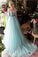 Princesses Romantic Summer Boho Off the shoulder Long Sleeve Blue Wedding Dresses