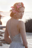 2019 Beach Unique New Design Beautiful Chiffon Wedding Dress Evening Prom