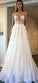 A Line Scoop Sleeve Ivory Sequins Sweep Train Wedding Dresses Wedding Gowns