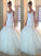 Trumpet/Mermaid V-neck Applique Tulle Sleeveless Court Train Wedding Dresses TPP0006678