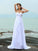 A-Line/Princess Sweetheart Beading Sleeveless Long Chiffon Beach Wedding Dresses TPP0006309