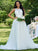 A-Line/Princess Tulle Lace Scoop Sleeveless Sweep/Brush Train Wedding Dresses TPP0006398