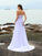 Sheath/Column Sweetheart Beading Sleeveless Long Chiffon Beach Wedding Dresses TPP0006245