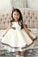 A line Round Neck Bowknot Tulle Ivory Flower Girl Dresses Baby Dresses