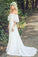 A Line Off the Shoulder Bohemian Lace Chiffon Ivory Summer Beach Wedding Dresses