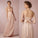 2019 Cap Sleeve A-Line Lace Chiffon Long Elegant Backless Bridesmaid Dress
