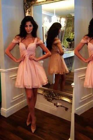 Blush Pink Homecoming Dress Lace Short Prom Gown Blush Pink Sweet 16 Dress