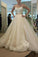 2022 Vintage Lace Champagne Belt Bow A Line Tulle Ruffles Wedding Dresses