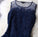 A-line Princess Mini Blue Scoop Sweet Sleeveless Crew Homecoming Dresses with Lace