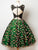 A-Line V-Neck Knee Length Sleeveless Dark Green Lace Homecoming Dress with Appliques