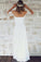 A-Line Off-the-Shoulder Short Sleeves Backless White Lace Boho Wedding Dresses